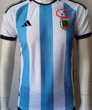 Argentina Local 3 Estrellas Versión Jugador Camiseta de Fútbol