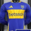 24-25 Camiseta de fútbol local de manga larga para jugador de Boca Juniors