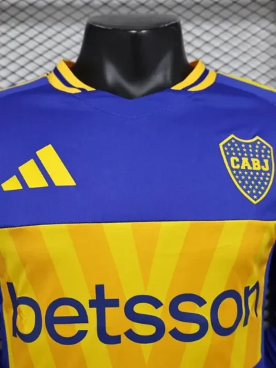 24-25 Camiseta de fútbol local de manga larga para jugador de Boca Juniors