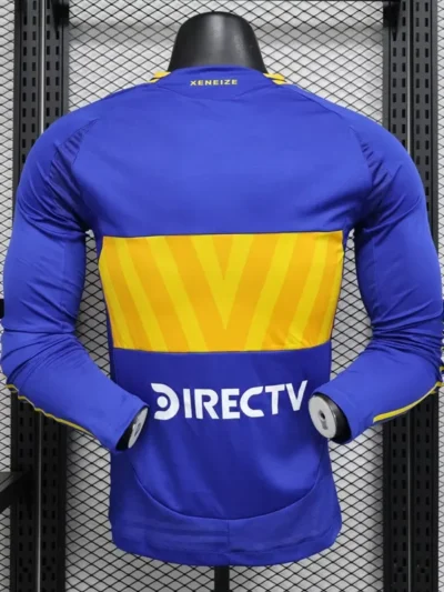 24-25 Camiseta de fútbol local de manga larga para jugador de Boca Juniors