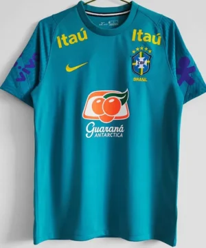 Camisetas de entrenamiento azules de Brasil 2021