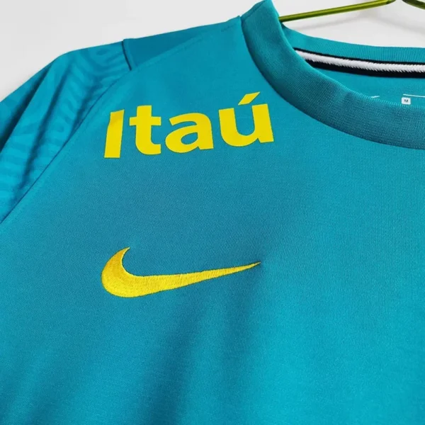 Camisetas de entrenamiento azules de Brasil 2021