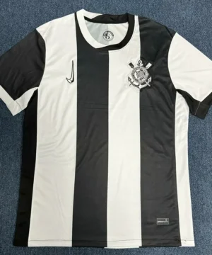 24-25 Corinthians White Black Fans Soccer Jersey